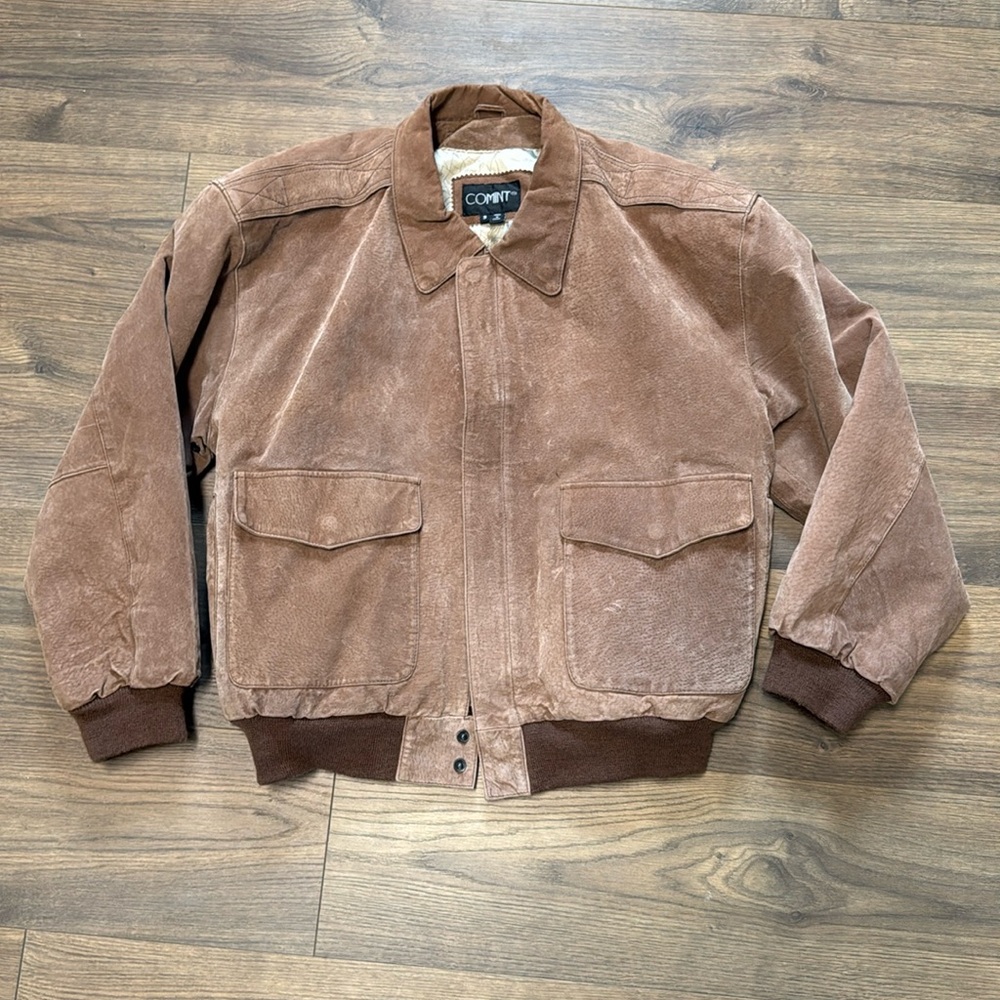 Comint brand men’s suede bomber jacket